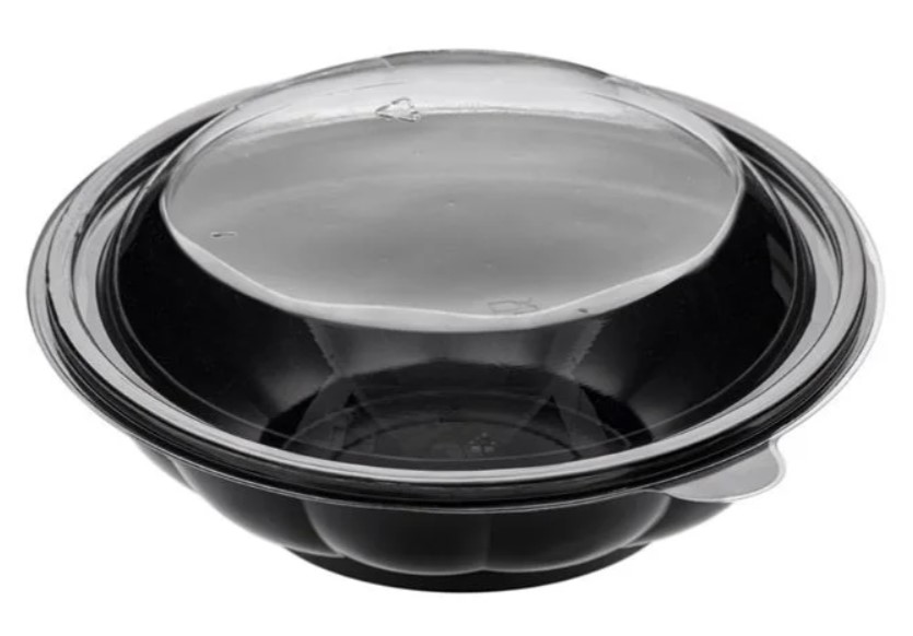 PET salad tray 750ml кружно black
