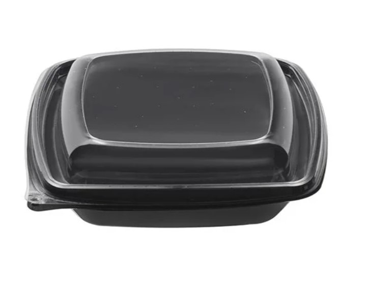 PET tray сет 750мл квадрат со капак 4*50