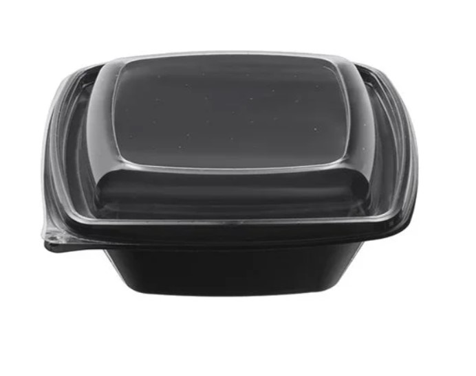 PET tray сет 1000мл квадрат со капак 4*50