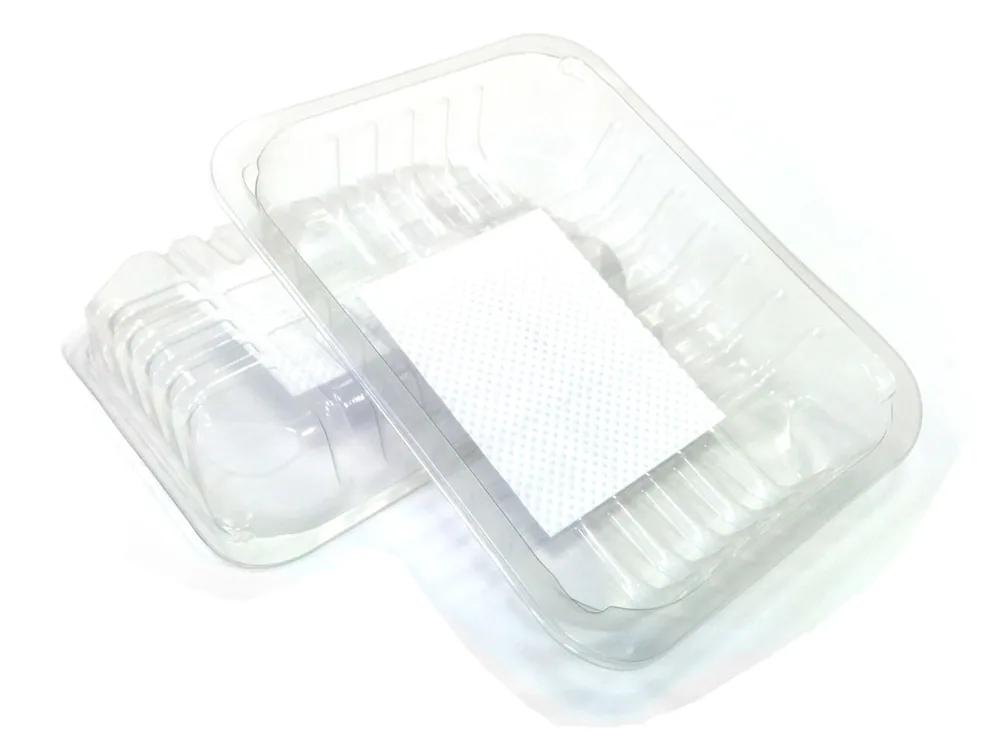 PP Tray 205/160/60 transparent со апсорциона влошка