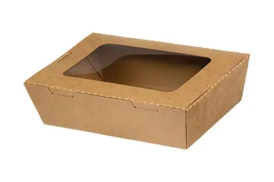 Кутија KRAFT 1600ml (со прозор)