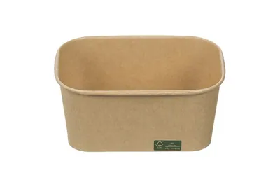 Кутија KRAFT 1000ml со капак правоаголно