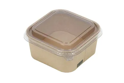Кутија KRAFT 1230ml со капак квадрат