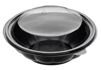 PET salad tray 750ml кружно black