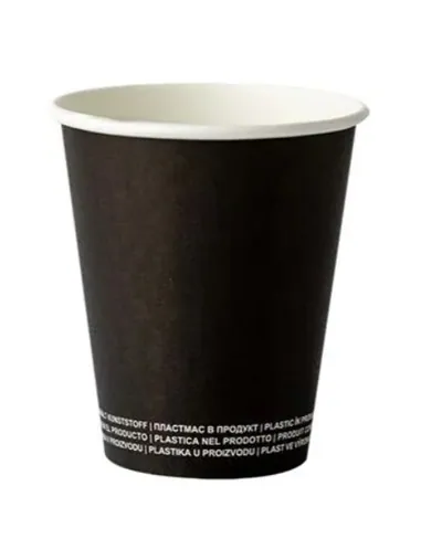 Хартиена чаша 6oz black smooth wall